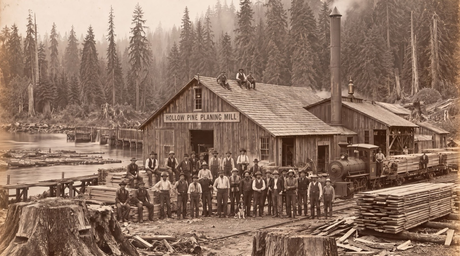 Planing mill crew in 1884