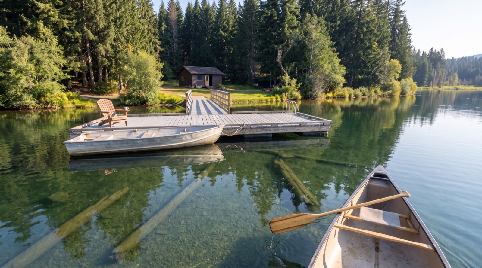 Canoe on Lake Hollow