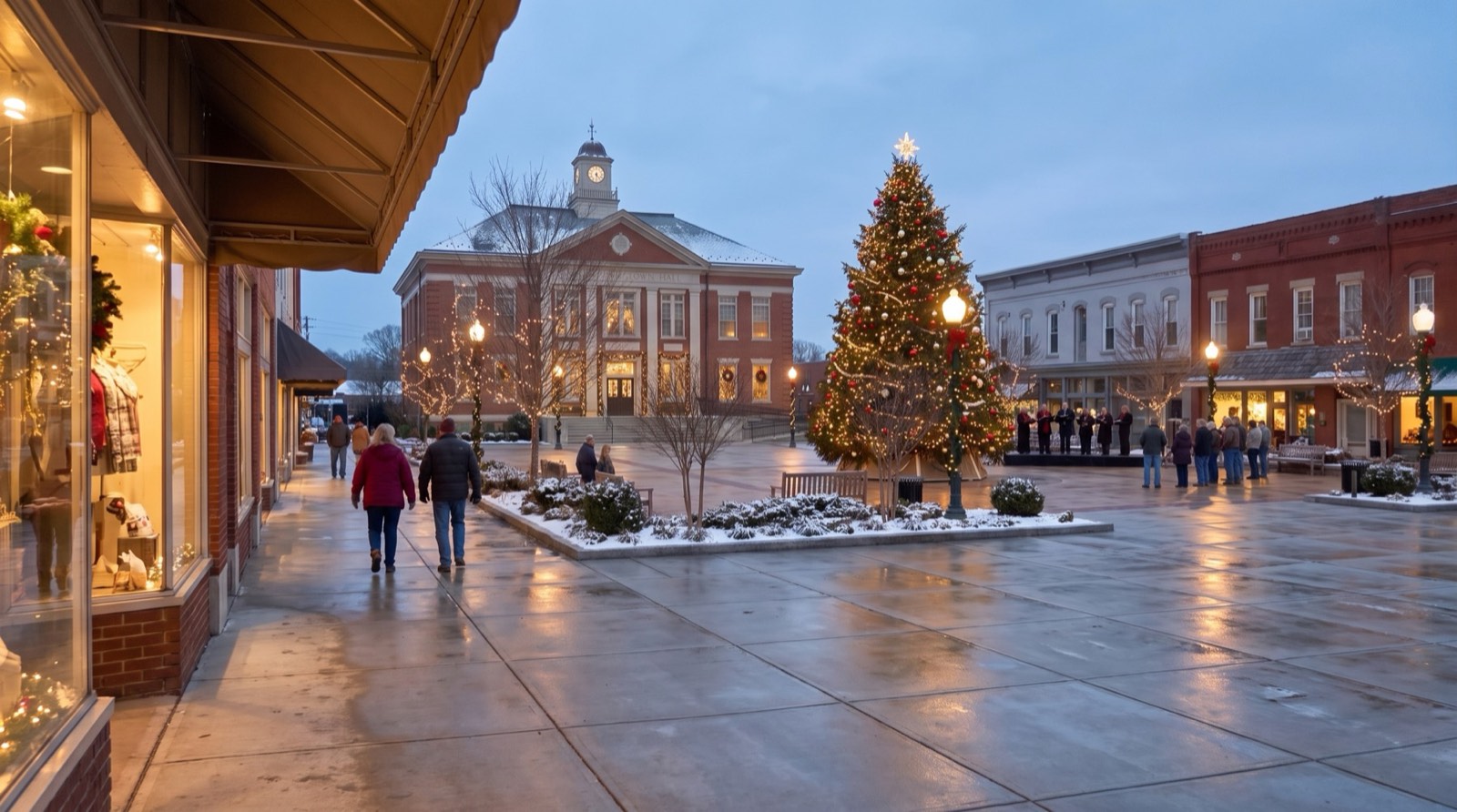 Town Square at Christmas